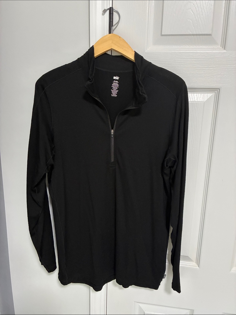REI Women's Black Long-Sleeve Half-Zip Top